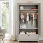 Tutti Bambini Verona Wardrobe Dove Grey/Oak – Wardrobes - Baby Travel Tutti Bambini Verona Wardrobe Dove Grey/Oak - Wardrobes - Image 2