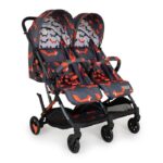 Cosatto Woosh Double Stroller Charcoal Mister Fox - Double Prams Tandems