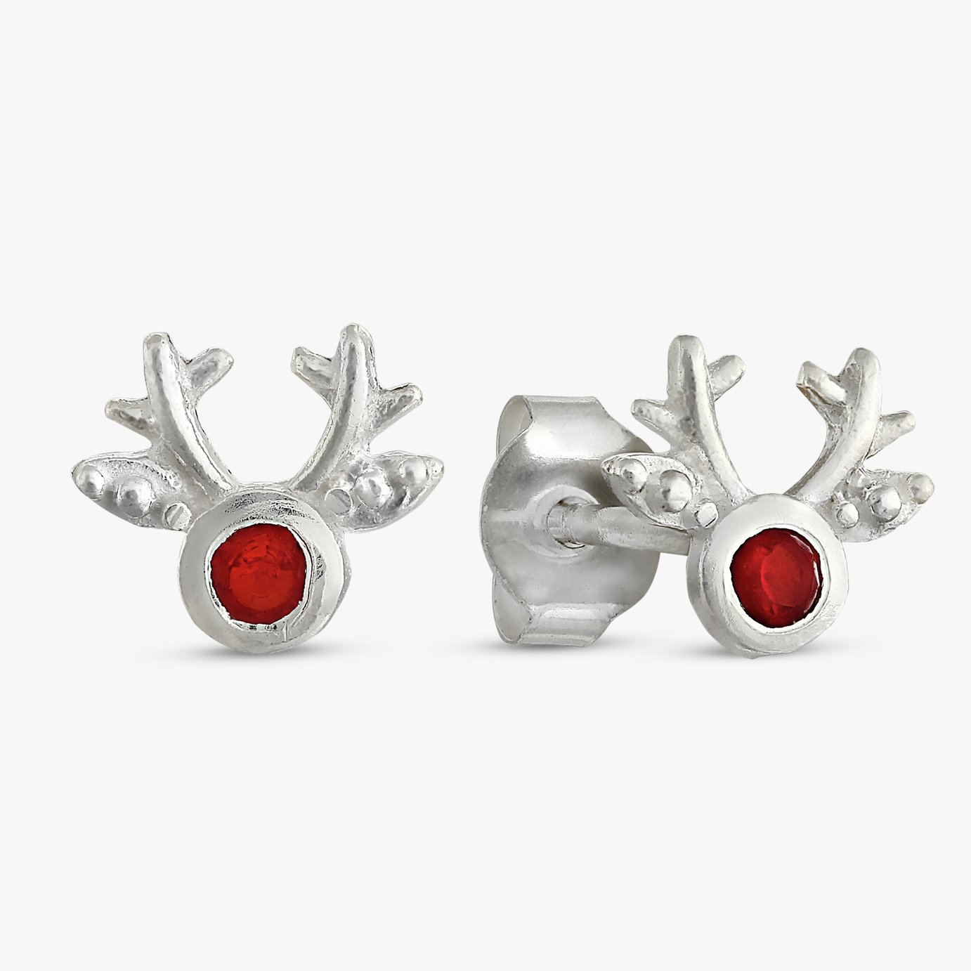 Revere Sterling Silver Reindeer Stud Earrings