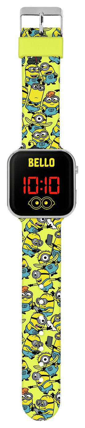 Kids Minions Printed Yellow Strap LED Digital Watch - Baby Travel