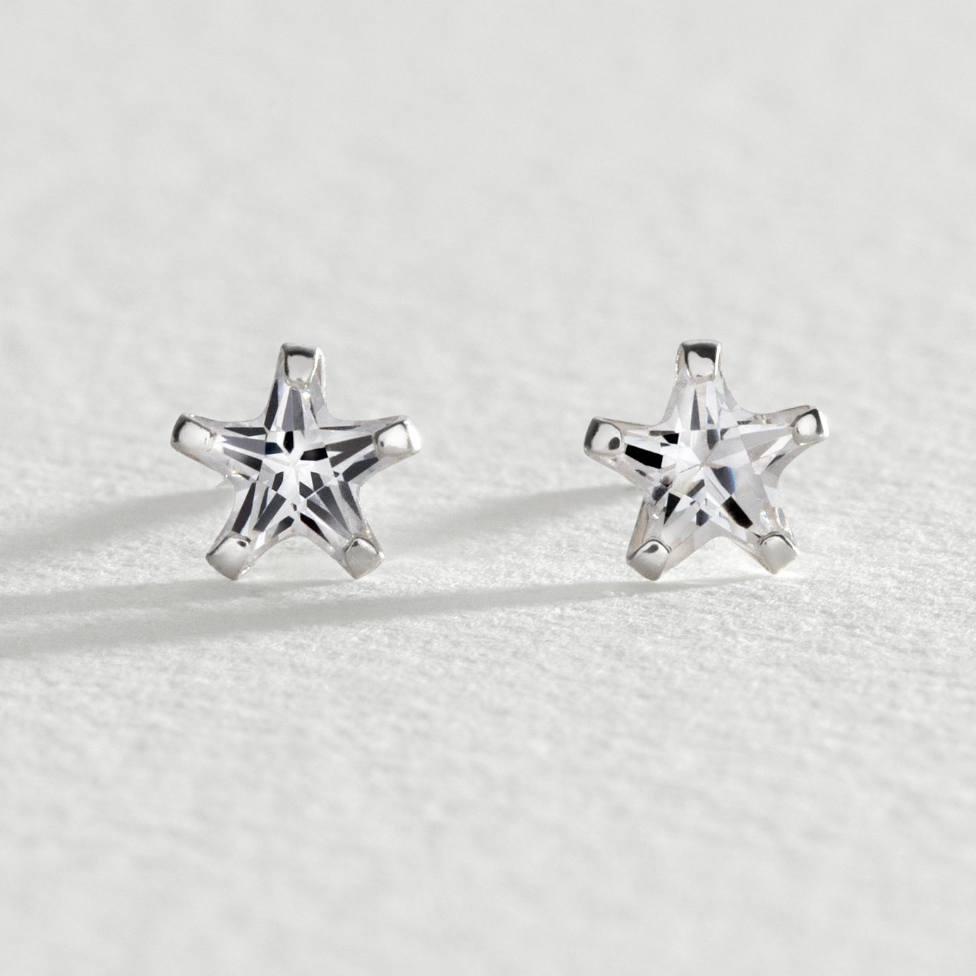 Revere Cubic Zirconia Sterling Silver Star Stud Earrings - Baby Travel