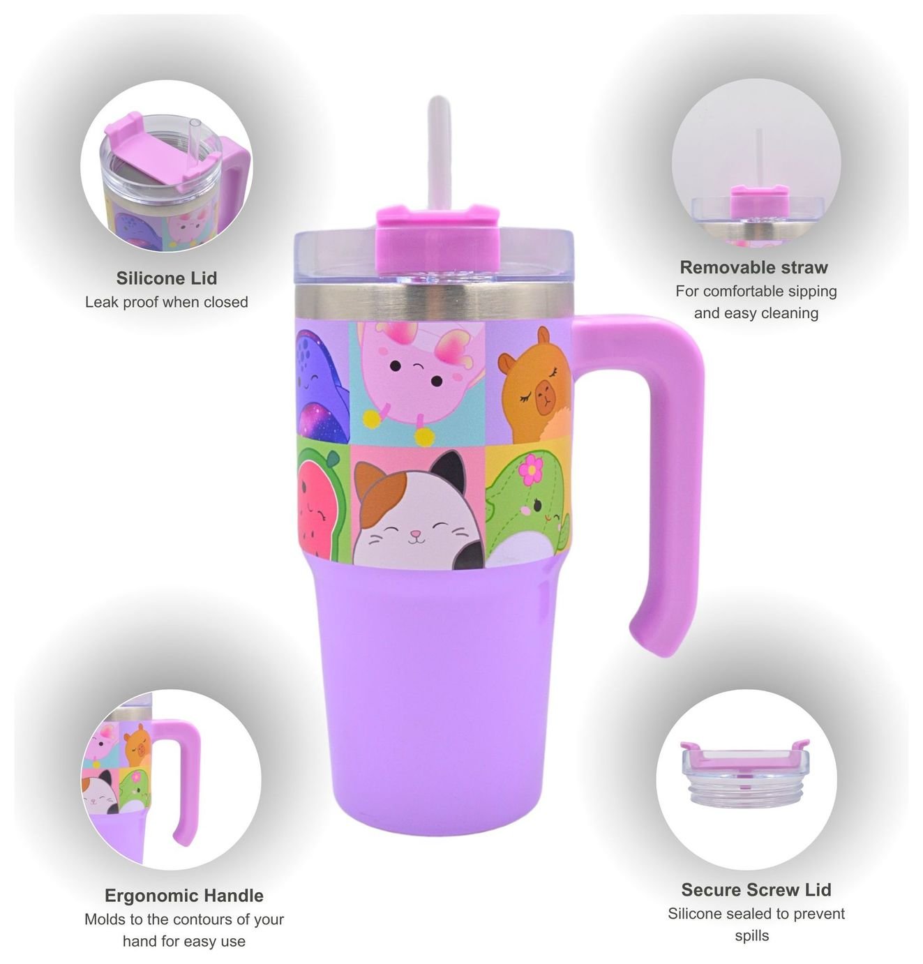 Hox Squishmallow Travel Coffee Cup – 600ml - Baby Travel