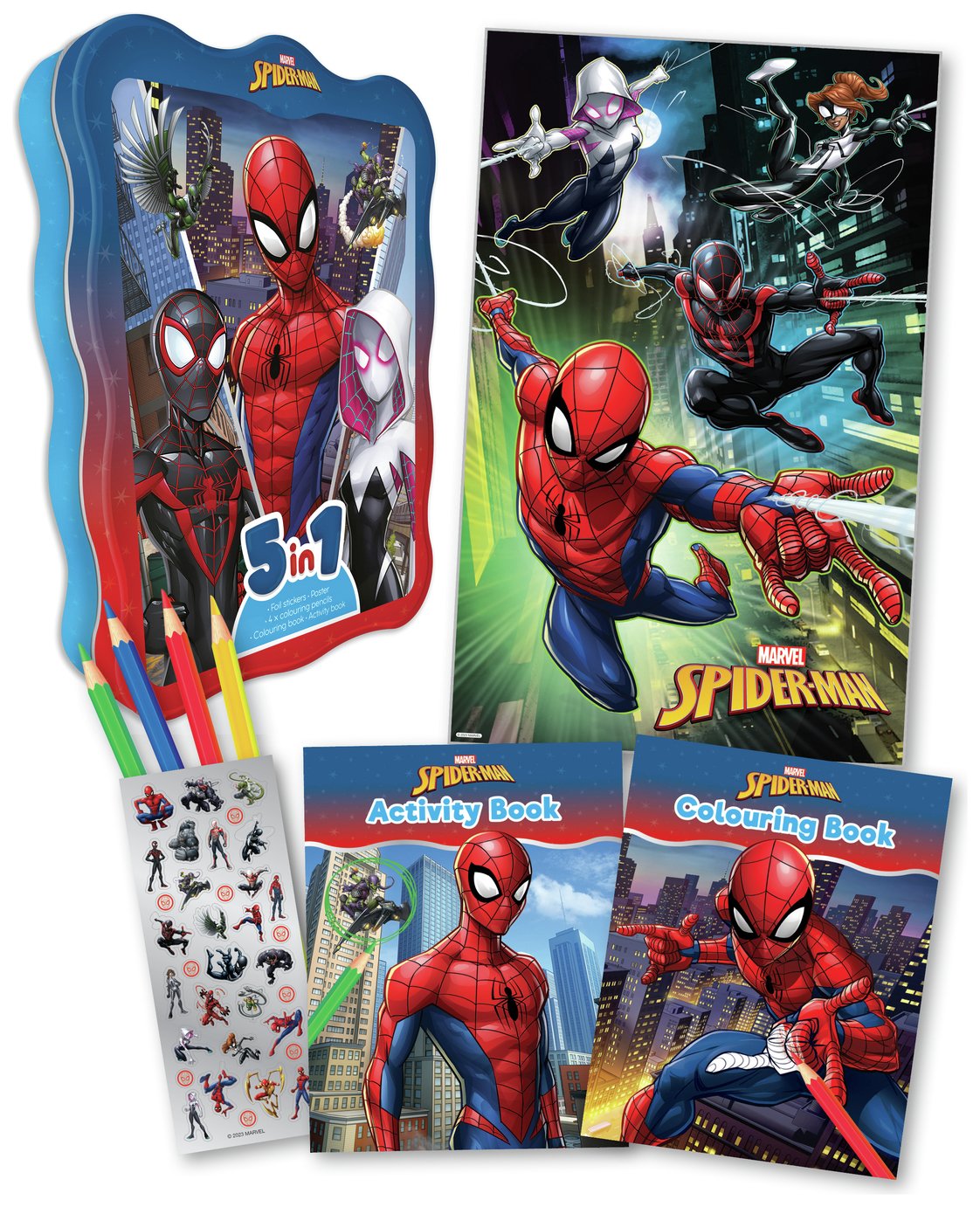 Marvel Spiderman 5 in 1 Book Tin - Baby Travel