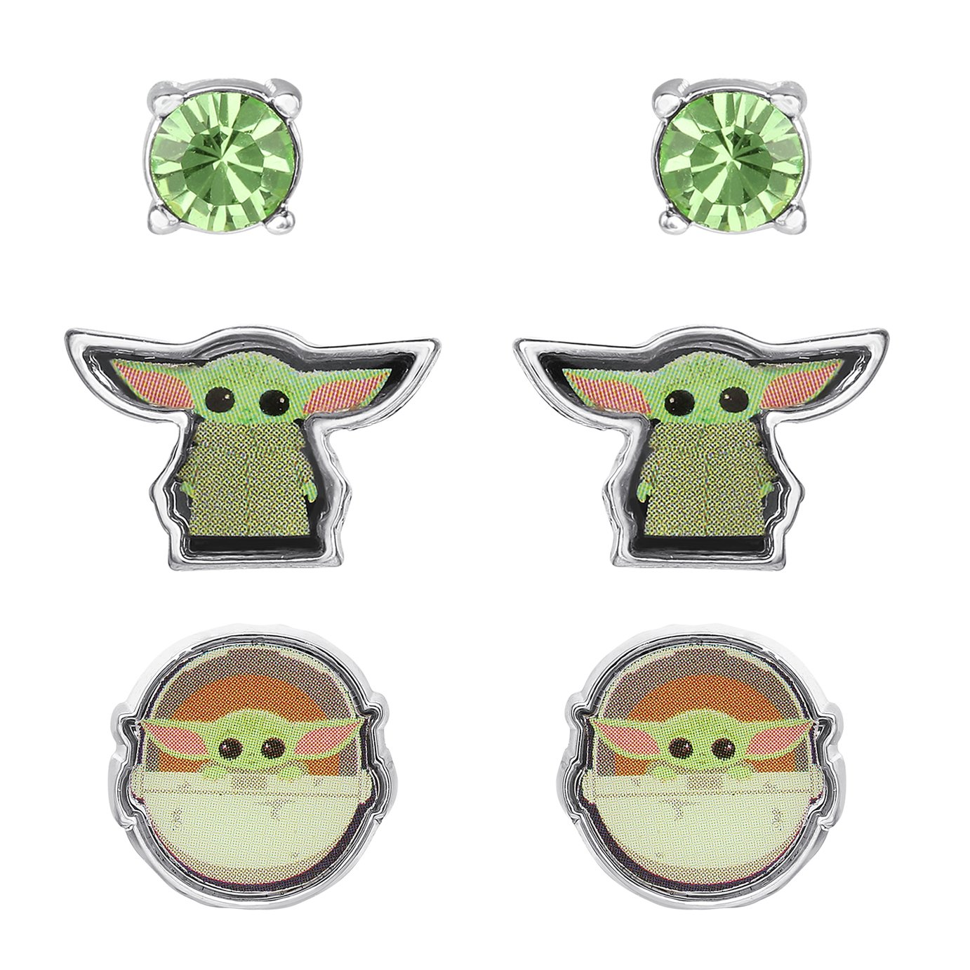 Disney Star Wars Mandalorian Baby Yoda Stud Earring Set of 3 - Baby Travel
