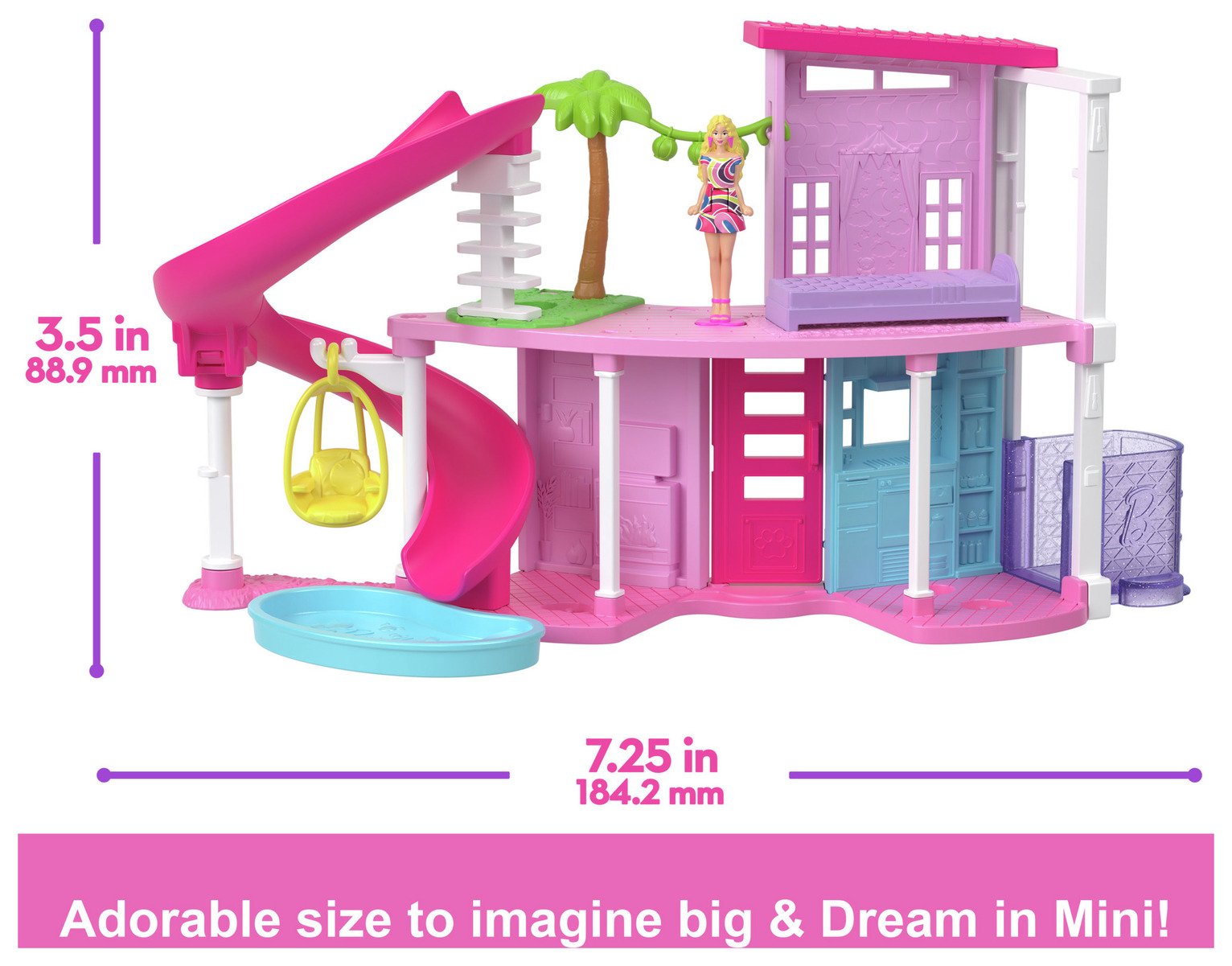 Mini BarbieLand Dreamhouse & Doll Playset - Baby Travel