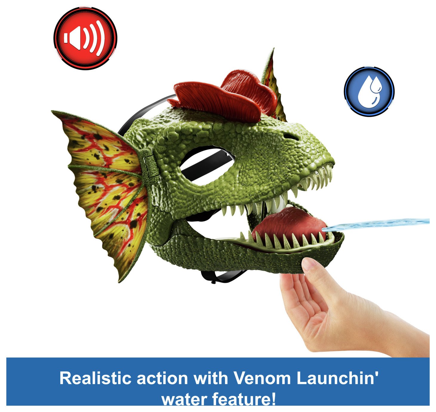 Jurassic World Venom Launchin’ Dilophosaurus Dinosaur Mask - Baby Travel