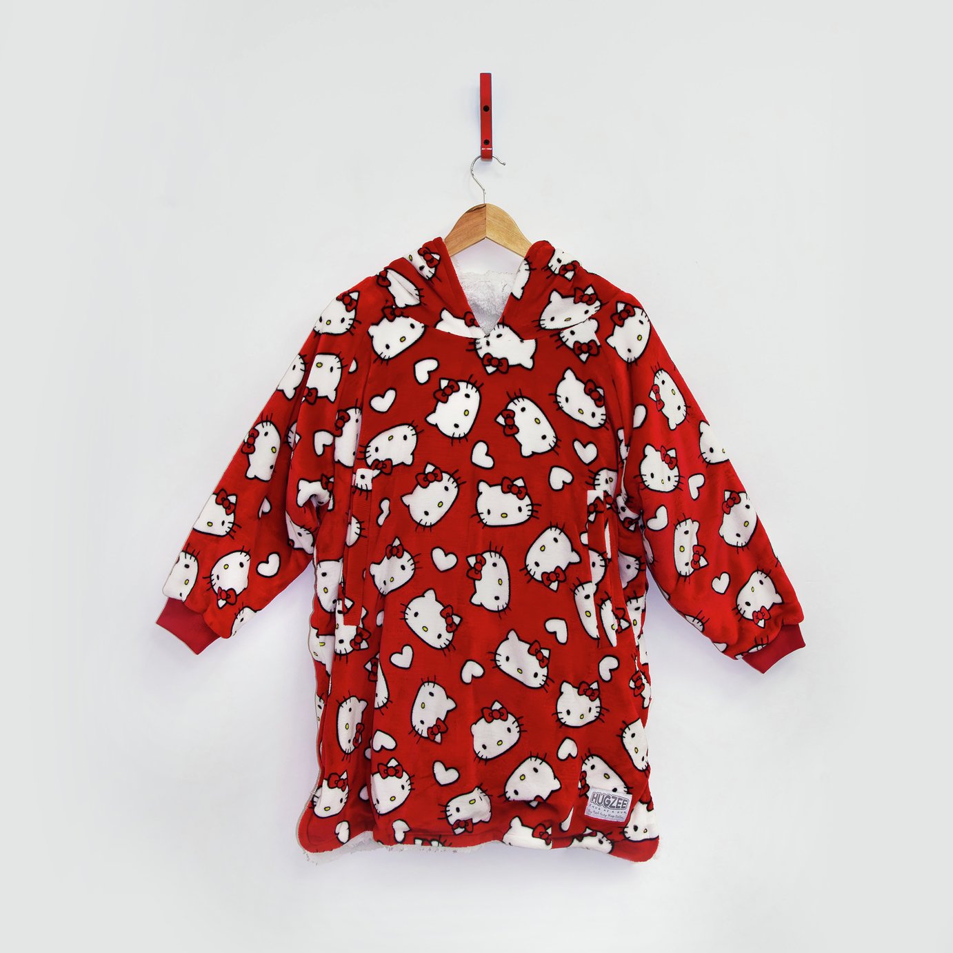 Hello Kitty Red Fleece Hooded Blanket – Medium - Baby Travel