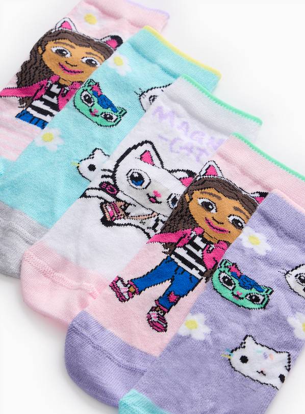 Gabby’s Dollhouse Ankle Socks 5 Pack 12.5-3.5 - Baby Travel