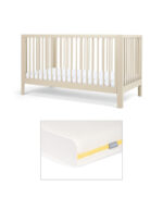 Arbor Cotbed & Essential Airflow Fibre Cotbed Mattress Bundle - Cashmere
