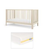 Arbor Cotbed & Essential Airflow Fibre Cotbed Mattress Bundle - Cashmere