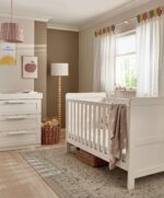 Atlas 2 Piece Small Cotbed Set with Dresser Changer - Stone