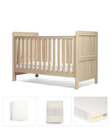 Atlas Cotbed Bundle (4 Piece) - Light Oak