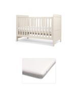 Atlas Cotbed with Luxury Hybrid Twin Cotbed Mattress - Stone