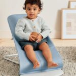 BabyBjörn Bliss Woven Petal Quilt Baby Bouncer - Blue