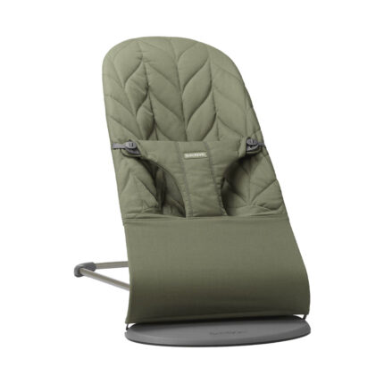 BabyBjörn Bliss Woven Petal Quilt Baby Bouncer - Dark Green