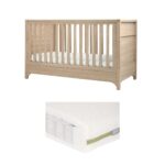 Barton Cotbed With Premium Pocket Spring Cotbed Mattress Bundle - Oak