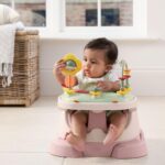 Bug 3-in-1 Floor and Booster Seat with Activity Tray - Blossom