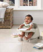 Bug 3-in-1 Floor and Booster Seat with Activity Tray - Clay