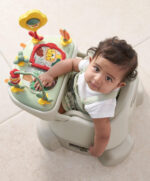 Bug 3-in-1 Floor and Booster Seat with Activity Tray - Clay