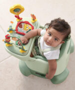 Bug 3-in-1 Floor and Booster Seat with Activity Tray - Eucalyptus