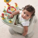 Bug 3-in-1 Floor & Booster Seat with Activity Tray - Pebble Grey