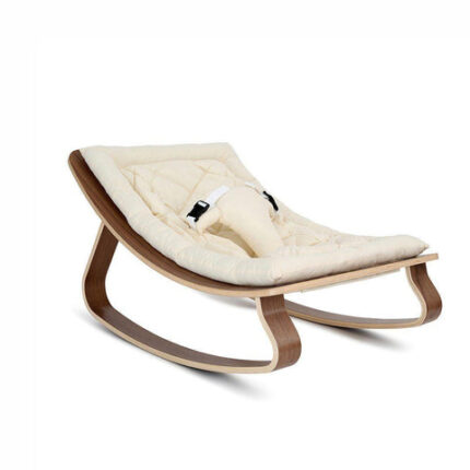Charlie Crane Walnut LEVO Baby Rocker - Organic White