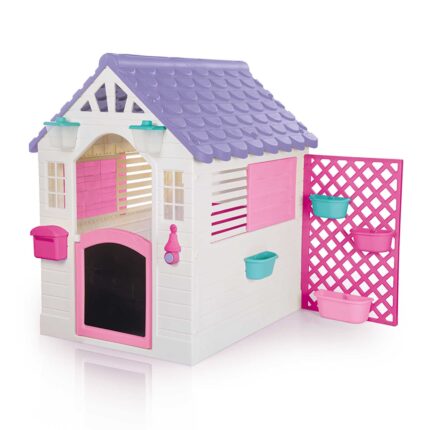 Dolu Children's Playhouse with Play Fence - Hot Pink (2+ Years)