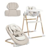 Eno Highchair, Bouncer & Cushion Complete Bundle - Cashmere