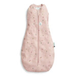 ergoPouch Organic All Year Cocoon Swaddle Sleeping Bag - 1 Tog - Pink Daisies