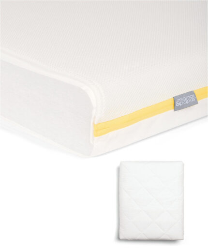 Essential Airflow Fibre Cotbed Mattress & Anti-Allergy Quilted Mattress Protector Bundle