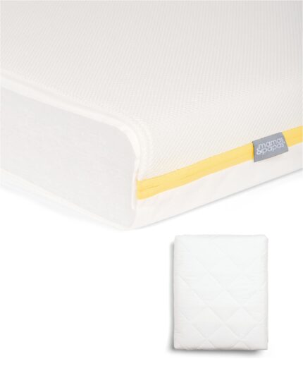 Essential Airflow Fibre Cotbed Mattress & Anti-Allergy Quilted Mattress Protector Bundle