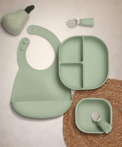 First Mealtime Silicone Set - Kiwi