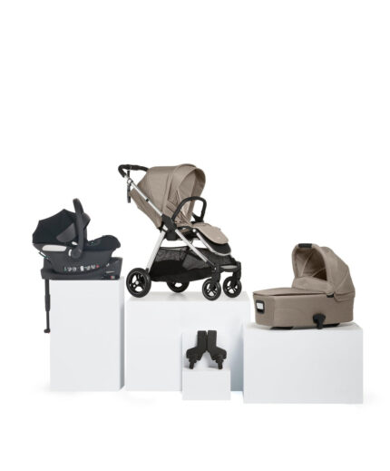 Flip XT³ Pushchair Bundle with Cybex Aton B Car Seat & Base (4 Pieces) - Fawn