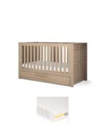Franklin Cotbed & Essential Airflow Pocket Spring Mattress Bundle - Oak