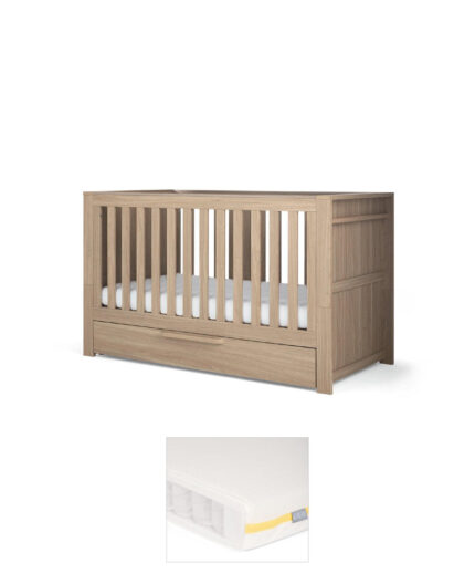 Franklin Cotbed & Essential Airflow Pocket Spring Mattress Bundle - Oak