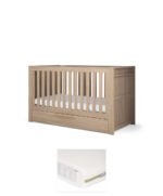 Franklin Cotbed & Premium Pocket Spring Mattress Bundle - Oak