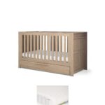 Franklin Cotbed & Premium Pocket Spring Mattress Bundle - Oak