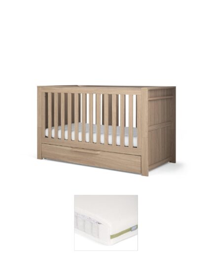 Franklin Cotbed & Premium Pocket Spring Mattress Bundle - Oak