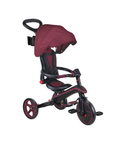 Globber Explorer Trike Foldable 4in1 - Burgundy