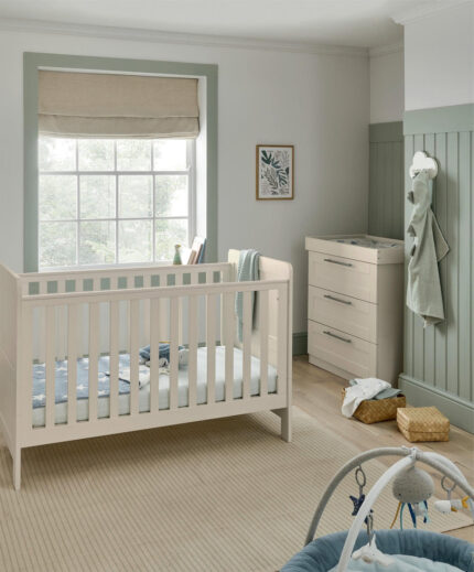 Hampden 2 Piece Cotbed Set with Dresser Changer - Cashmere