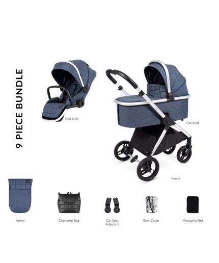 Insevio By Venicci 2in1 Pram - Ocean Blue