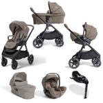 Joie Signature Finiti Flex Travel Ready Bundle with XL Carrycot, i-Level Pro Car Seat & i-Base Encore - Maple