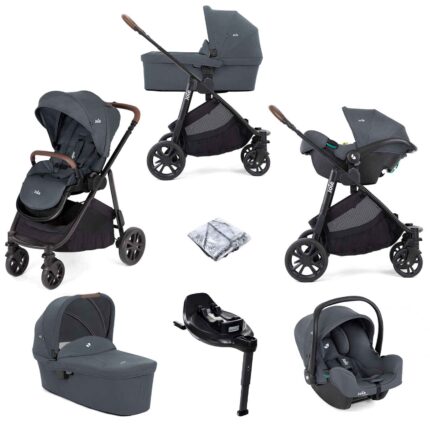 Joie Versatrax E Trio i-Snug Travel System with Ramble Carrycot & i-Base Encore - Moonlight