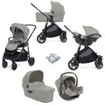 Joie Versatrax E Trio i-Snug Travel System with Ramble Carrycot - Pebble