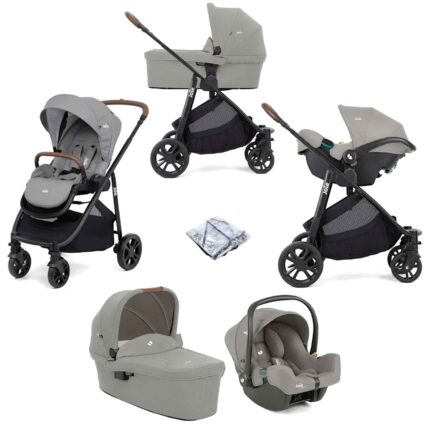 Joie Versatrax E Trio i-Snug Travel System with Ramble Carrycot - Pebble