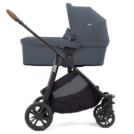 Joie Versatrax E Trio Travel System with i-Snug 2, Cot Bed & Mattress 8-Piece Bundle - Moonlight