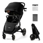 Kinderkraft Mitzy Stroller with Cup Holder & Rain Cover - Ink Black