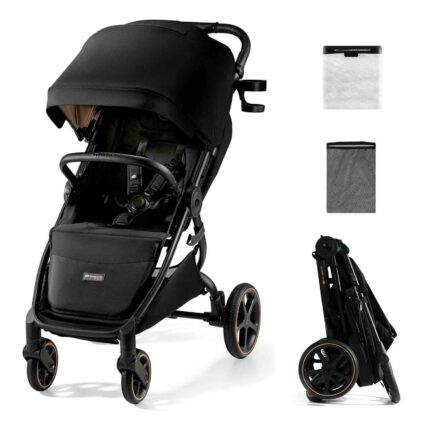 Kinderkraft Mitzy Stroller with Cup Holder & Rain Cover - Ink Black