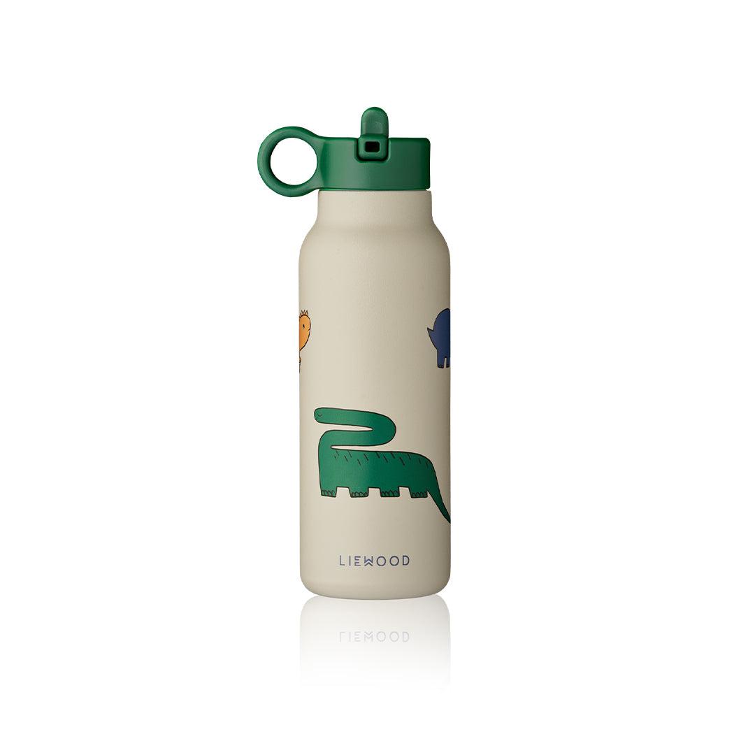 Liewood Falk Water Bottle – Dinosaurs – Mist - Baby Travel Liewood Falk Water Bottle - Dinosaurs - Mist