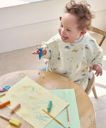 Long-sleeved Bibs (2 Pack) - Dino Stripe